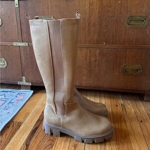 Source Unknown Tan Over the Knee Boots